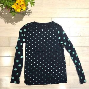 NWOT adorable navy blue/green long sleeve shirt